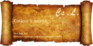 Csúcs László névjegykártya