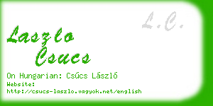 laszlo csucs business card